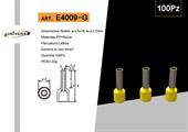 Tubetto Terminale Isolato per Cavi da 4mm Confezione 100pz