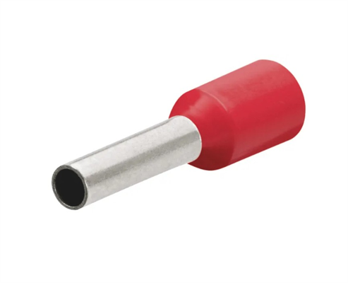 Tubetto Terminale Isolato per Cavi da 4mm Confezione 100pz