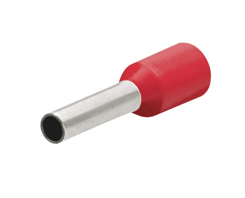Tubetto Terminale Isolato per Cavi da 6mm Confezione 100pz