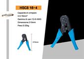 Pinza Crimpatrice per Tubetti Terminali 4 a 16mm Cavi 12-6 AWG