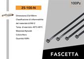 Fascette Autobloccanti in Nylon 2.5mm x 100mm Confezione 100pz