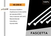 Fascette Autobloccanti in Nylon 4.8mm x 200mm Confezione 100pz