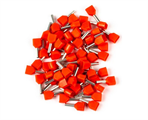 Capicorda Terminale Isolato per 2 Cavi da 2.5mm Confezione 100pz