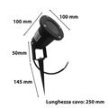 Portafaretto con Picchetto Attacco GU10 IP65