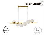 Lampadario a Sospensione con 6 Sfere in Vetro Attacco G9