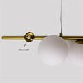 Lampadario a Sospensione con 6 Sfere in Vetro Attacco G9