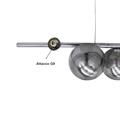 Lampadario a Sospensione con 6 Sfere in Vetro Attacco G9 Rame