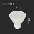 Faretto LED GU10 10W 110° Copertura Satinata Luce Calda 3000K