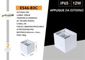 Applique a Muro da Esterno Doppia Emissione LED 12W Luce 3in1