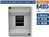 Centralino da Parete 2/4 Moduli Binario DIN Stampato Nella Base