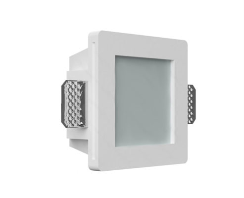 Portafaretto GU10 da Incasso in Gesso Copertura Vetro Opaco
