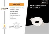 Portafaretto da Incasso Rotondo Ø100 in Gesso Attacco GU10