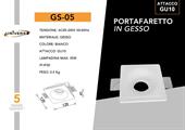 Portafaretto LED Gesso Verniciabile da Incasso Attacco GU10