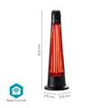 Termoventilatore Ceramico Effetto Fiamma Realistico 1500W