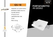 Portafaretto LED Gesso Verniciabile da Incasso Attacco GU10