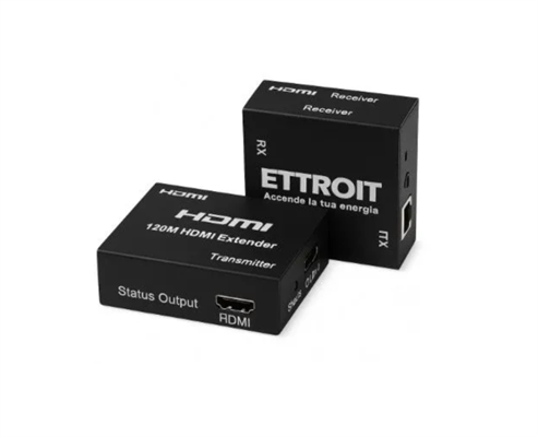 Extender HDMI 4K su Cavo Lan 120mt, Kit TX-RX UTP CAT6 POE