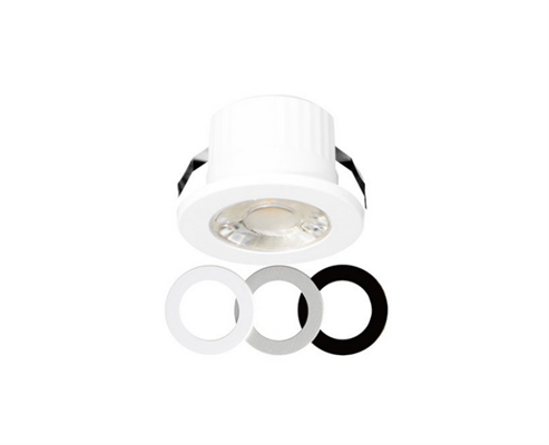 Mini LED Spot 3W Luce 3in1 CCT ø35mm con Cover Grigia e Nera