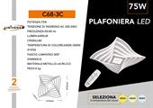 Lampadario Da Soffitto Plafoniera LED 75W Luce 3in1 CCT