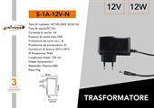 Trasformatore Alimentatore Stabilizzato 12V 1A 12W 220V Nero
