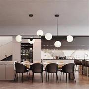 Lampadario da Soffitto con 6 Attacchi G9