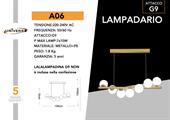 Lampadario a Sospensione Oro con 7 Sfere Opache Attacco G9
