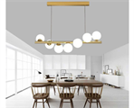 Lampadario a Sospensione Oro con 7 Sfere Opache Attacco G9