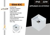 Applique da Esterno LED 22W Doppia Emissione Tonalità Luce 3in1