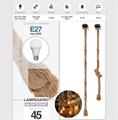 Lampadario in Corda con Portalampada E27
