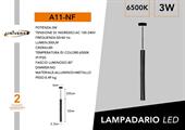 Lampadario Nero LED 3W a Sospensione Luce Fredda 6500K