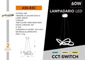 Lampadario da Soffitto LED 60W Tonalità Luce 3in1 CCT
