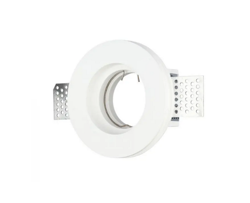 Portafaretto in Gesso da incasso a Scomparsa Rotondo per GU10