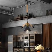 Lampadario in Canapa Paralume Attacco E27 Stile Retrò