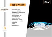 Striscia LED COB 10W/m 24V Luce Fredda 6500K 8mm 5mt