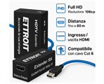 Extender HDMI 60mt Utp FullHD 1080P 3D TX-RX su cavo Lan RJ45