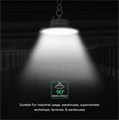 Campana Industriale LED 200W  UFO Luce Fredda 6500K IP65