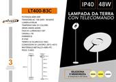 Lampada da Terra LED 48W con Telecomando Luce 3in1 CCT