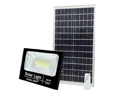 Faro LED 300W Dimmerabile con Pannello Solare e Telecomando