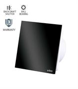 Aspiratore in vetro nero foro 10cm 12W 180m3/h chiusura automat.