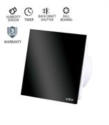 Aspiratore aut. sensore umidità timer in vetro nero tubo 10cm