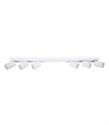 Porta faretto GU10 a soffitto 6 luci orientabili bianco Vito