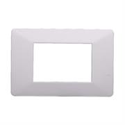 Placca in Plastica Bianca 3 Posti Compatibile con Vimar® Plana