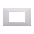 Placca in Plastica Bianca 3 Posti Compatibile con Vimar® Plana