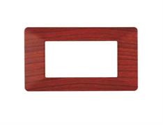 Placca compatibile Vimar Plana 4 moduli plastica colore radica