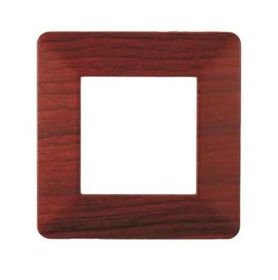 Placca compatibile Vimar Plana 2 moduli plastica colore radica