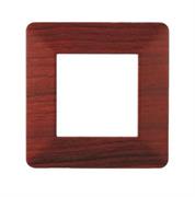 Placca compatibile Vimar Plana 2 moduli plastica colore radica