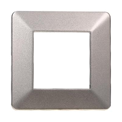 Placca compatibile Vimar Plana 2 moduli plastica colore titanio
