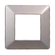 Placca compatibile Vimar Plana 2 moduli plastica colore titanio