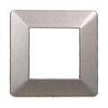 Placca compatibile Vimar Plana 2 moduli plastica colore titanio