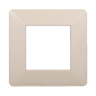 Placca compatibile Vimar Plana 2 moduli plastica colore sabbia