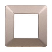 Placca compatibile Vimar Plana 2 moduli plastica colore bronzo